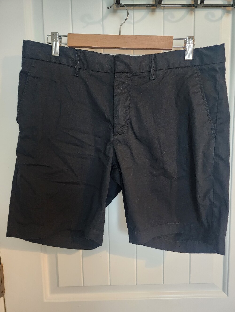 Nordstrom Men's Black Flat-Front Tech Shorts